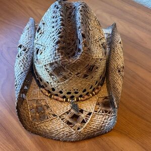 Rustic Tan Woven Cowboy Hat